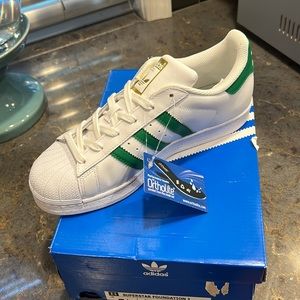 NWT Adidas Superstar foundation sneakers. Big kids size 5.5, women’s size 6.5.